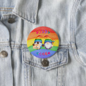 LGBTQ Liebe ist Liebe farbenfroher Regenbogen Button (Beispiel)