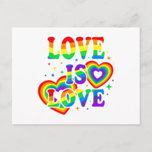 LGBTQ Liebe ist Liebe Gay Pride LGBT Regenbogenfla Feiertagspostkarte
