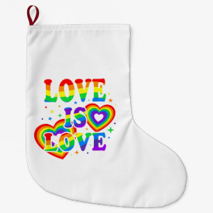 LGBTQ Liebe ist Liebe Gay Pride LGBT Regenbogenfla Großer Weihnachtsstrumpf