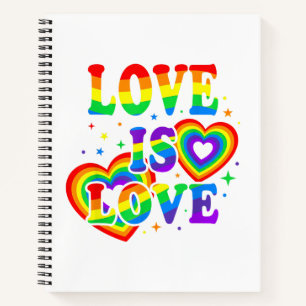 LGBTQ Liebe ist Liebe Gay Pride LGBT Regenbogenfla Notizblock