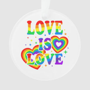 LGBTQ Liebe ist Liebe Gay Pride LGBT Regenbogenfla Ornament