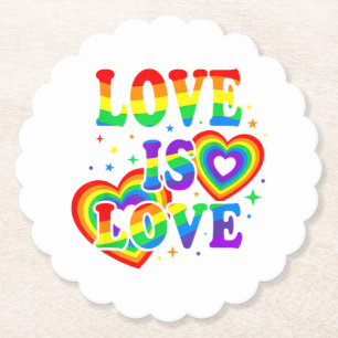 LGBTQ Liebe ist Liebe Gay Pride LGBT Regenbogenfla Untersetzer