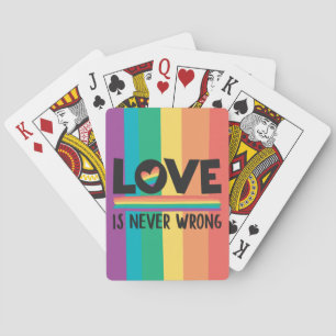 LGBTQ-Liebe ist nie falsch Stolz Monat Spielkarten