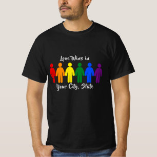 LGBTQ+ Liebe Siegt Regenbogenflagge Menschen T-Shirt