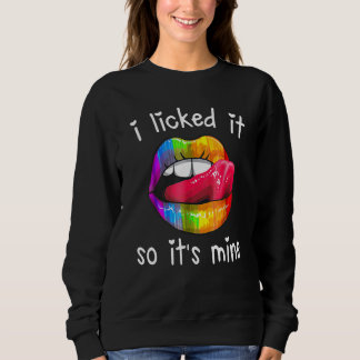 Lgbtq Lips Regenbogen Gay Pride Monat ich leckte e Sweatshirt