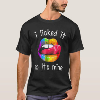 Lgbtq Lips Regenbogen Gay Pride Monat ich leckte e T-Shirt