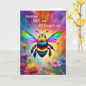 LGBTQ Love Rainbow Bee You BEElong to Me Karte (Gelbe Blume)