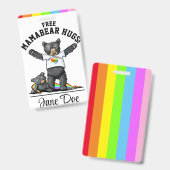 LGBTQ+ Mama Bear HUGS ID Abzeichen Ausweis (Front & Back)
