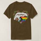 LGBTQ Mama Bear Progress Flag Gay Equal Righ T-Shirt (Design vorne)