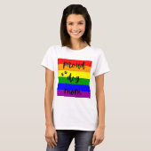 LGBTQ Mama Rainbow Prilag T - Shirt (Vorne ganz)