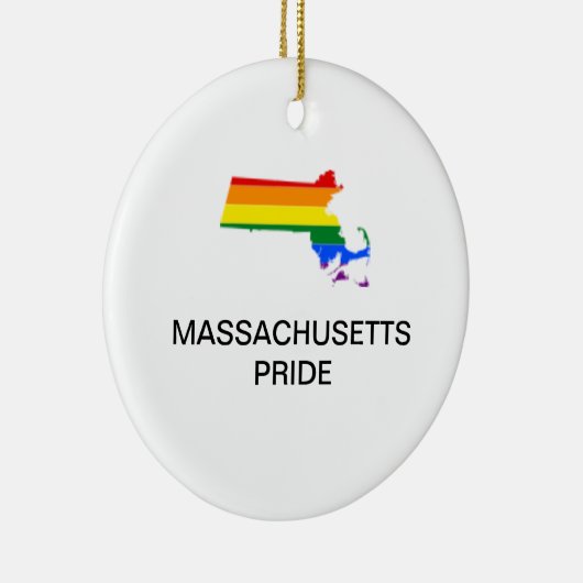 LGBTQ MASSACHUSETTS PRIDE Keramik Keramik Ornament (Rechts)