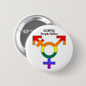 LGBTQ-Menschen sind wichtig Button (Vorne & Hinten)