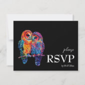 LGBTQ+ mit diätetischen Anforderungen Ewige Einhei RSVP Karte (Vorderseite)