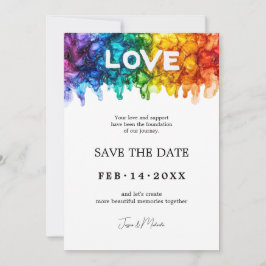 🌈 🐦 LGBTQ mit Hochzeit von Lieben Save The Date