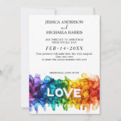 🌈 🐦 LGBTQ mit Hochzeit von Lieben Save The Date (Rückseite)