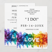 🌈 🐦 LGBTQ mit Hochzeit von Lieben Save The Date (Vorne/Hinten)