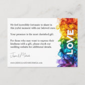 LGBTQ mit 🌈 Liebe Begleitkarte (Rückseite)