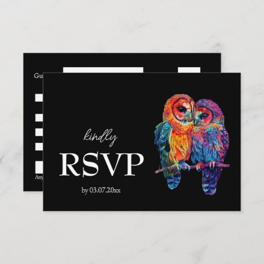 🌈 LGBTQ+ mit Menü Budget Ewige Einheit RSVP Karte (Vorne/Hinten)