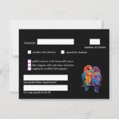 LGBTQ+ mit Menü Budget Ewige Einheit RSVP Karte (Rückseite)