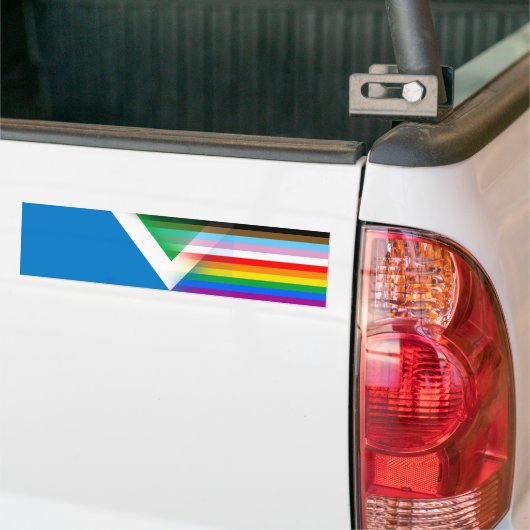 LGBTQ mit veganem Stolz Autoaufkleber (Auf Lkw)
