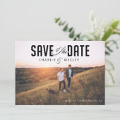 LGBTQ Modern Save the Date mit Foto (Stehend Vorderseite)