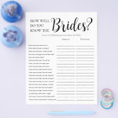 LGBTQ Moderne 2-seitige Brautparty-Spiele Flyer (Einzeln)