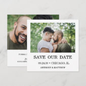 LGBTQ Modernes Foto Save The Date (Vorne/Hinten)