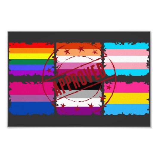 LGBTQ Monatsmarken Fotodruck (Vorne)