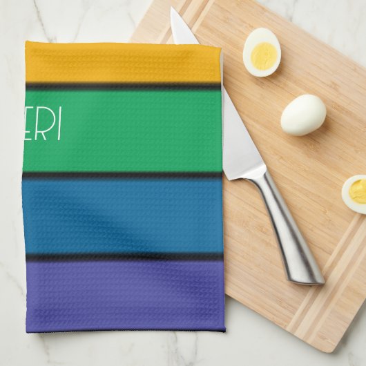 LGBTQ Monogramm - Name Geschirrtuch (Viertel Falte)