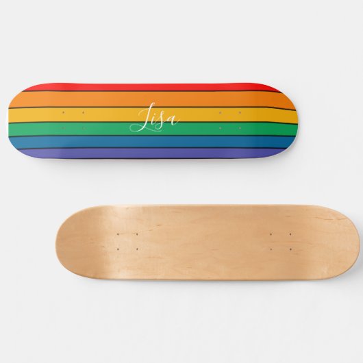 LGBTQ Monogramm - Name Skateboard (Horizontal)