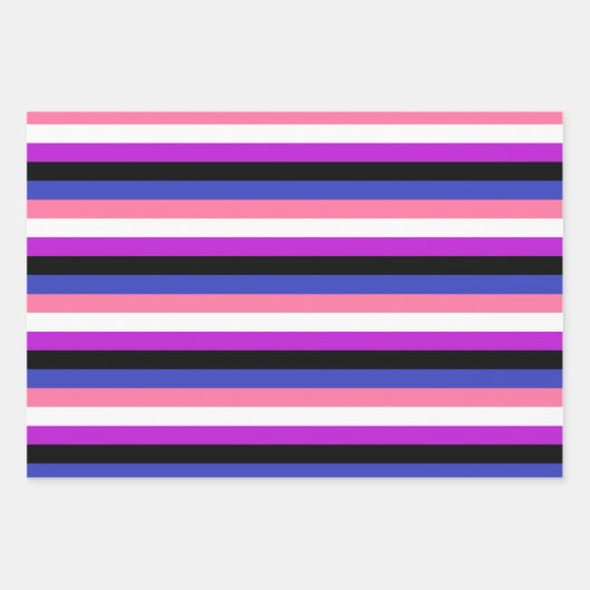 LGBTQ, nichtbinär, Genderfluidflags Geschenkpapier Set (Vorderseite 3)