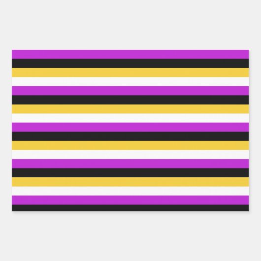 LGBTQ, nichtbinär, Genderfluidflags Geschenkpapier Set (Vorderseite 2)