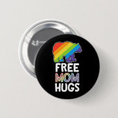 LGBTQ Nur gratis Mama Hugs Pride Month Button (Vorne & Hinten)