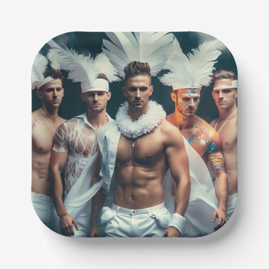 LGBTQ+ oder Bachelorette-Teller Pappteller (Vorderseite)