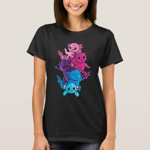 LGBTQ Omnisexual Prix Flag Omni Niedlich Axolotl P T-Shirt