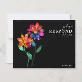 🌈 LGBTQ Online-Antwort Petals & Pride RSVP Karte