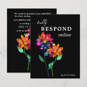 🌈 LGBTQ Online-Antwort Petals & Pride RSVP Karte