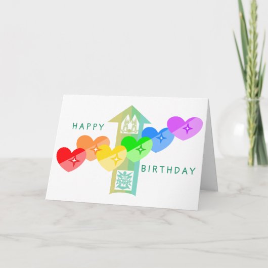 LGBTQ Original Art Geburtstagskarte Karte (Vorderseite)