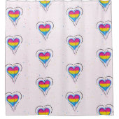 LGBTQ Pansexual Omnexual Bisexual Prilag Duschvorhang (Vorderseite)