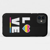 LGBTQ Pansexual Pride Flag Distressive Grunge Lieb Case-Mate iPhone Hülle (Rückseite (Horizontal))