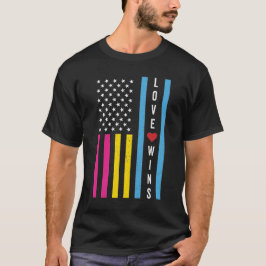 LGBTQ Pansexual Pride Liebe gewinnt amerikanische  T-Shirt