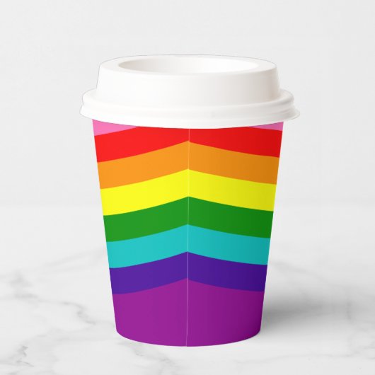 LGBTQ Party Rainbow Flag Gay Pride LGBT Paper Cup Pappbecher (Rechts)