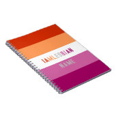 LGBTQ Personalisierter benutzerdefinierter lesbisc Notizblock (Rechte Seite)