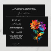 🌈 LGBTQ Petals & Pride  Einladung (Vorne/Hinten)