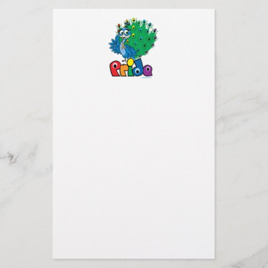 LGBTQ Pfau Briefpapier (Vorderseite)