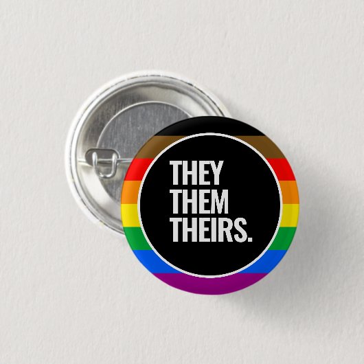 LGBTQ+ Philadelphia-Pride-Flag (QPOC) Button (Vorne & Hinten)