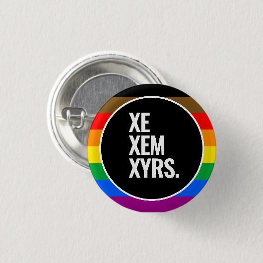 LGBTQ+ Philadelphia-Pride-Flag (QPOC) Button (Vorne & Hinten)