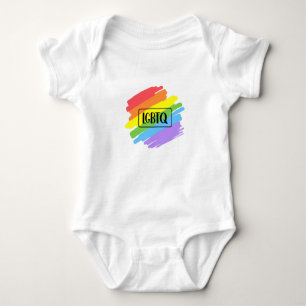 LGBTQ Pinselstriche Rainbow Baby Strampler