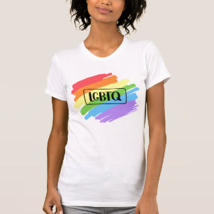 LGBTQ Pinselstriche Rainbow T-Shirt