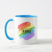 LGBTQ Pinselstriche Rainbow Tasse (Links)